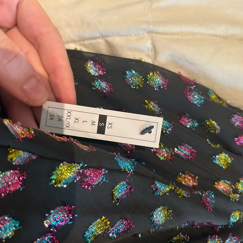 Halogen Nordstrom long black and multicolored skirt - Picture 2 of 6